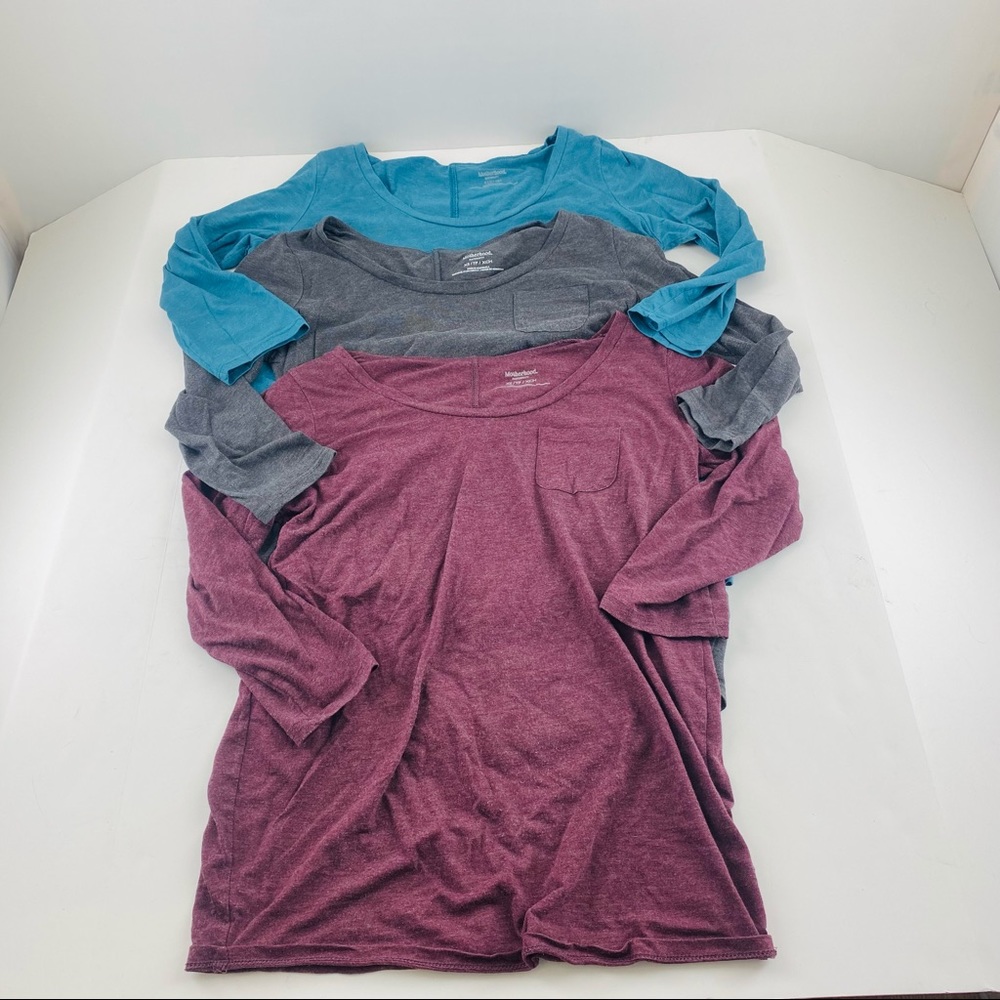 Motherhood Maternity Casual 3/4 sleeve Tshirt Lot pocket tee